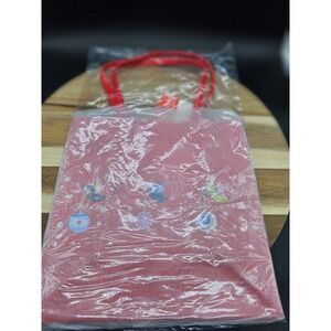 Vintage Liz Claiborne Christmas Vinyl Lunch Tote Cosmetic Counter Giveaway